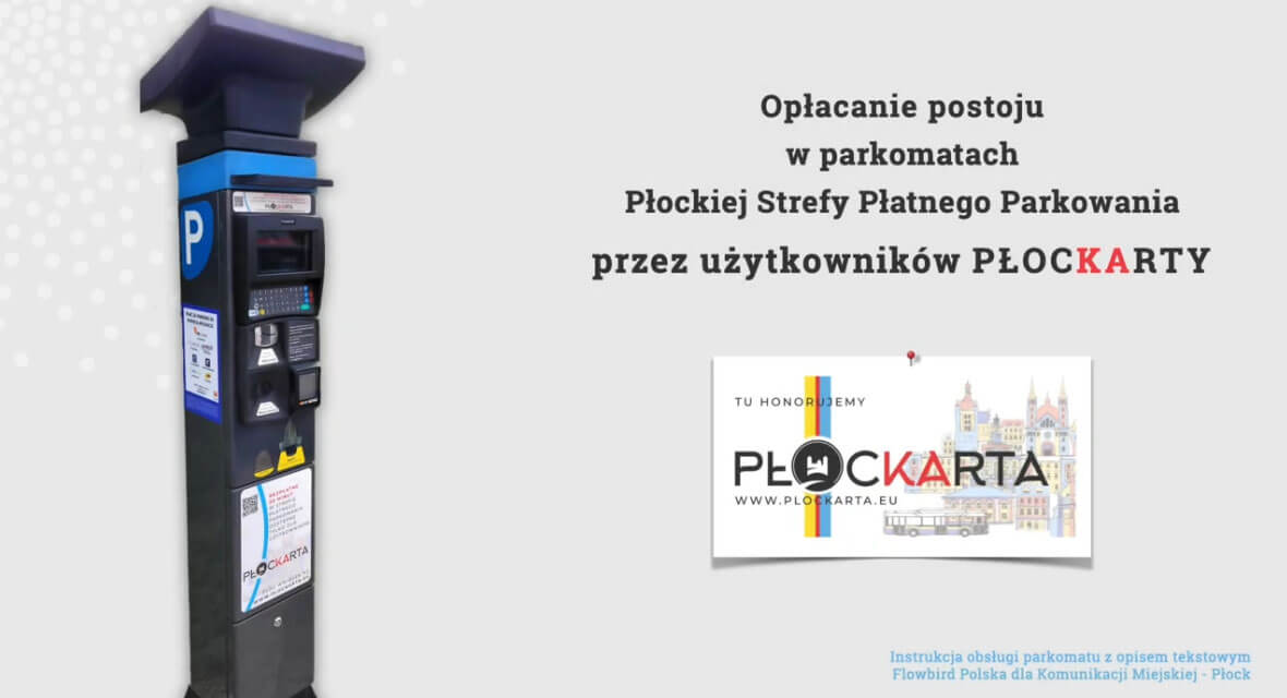 Obejrz film - Opłacanie postoju w parkomatach przez użytkowników Płockarty
